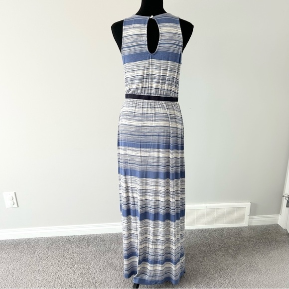 Ann Taylor Loft Striped Jersey Sleeveless Maxi Dress - Picture 3 of 13